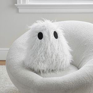 Pottery Barn Teens Cute, Fuzzy, and Spooky Whimsical Ghost Pillow